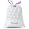 Brabantia PerfectFit Trash Bags (Size O/8 Gal) Thick Plastic Trash Can Liners with Drawstring Handles (40 Bags)(White)