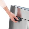 Brabantia Press-Top Kitchen Trash Can | Steel/Black | 8 Gallon / 30L | Home Trash Can with Soft-Touch Stay-Open Lid & Removable Inner Bucket | + Trash Bags(Brilliant Steel)