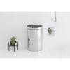 Brabantia Press-Top Kitchen Trash Can | Steel/Black | 8 Gallon / 30L | Home Trash Can with Soft-Touch Stay-Open Lid & Removable Inner Bucket | + Trash Bags(Brilliant Steel)