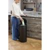 Brabantia Press-Top Kitchen Trash Can | Steel/Black | 8 Gallon / 30L | Home Trash Can with Soft-Touch Stay-Open Lid & Removable Inner Bucket | + Trash Bags(Confident Gray)