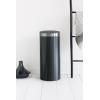 Brabantia Press-Top Kitchen Trash Can | Steel/Black | 8 Gallon / 30L | Home Trash Can with Soft-Touch Stay-Open Lid & Removable Inner Bucket | + Trash Bags(Matt Black/Matt Steel)