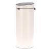 Brabantia Press-Top Kitchen Trash Can | Steel/Black | 8 Gallon / 30L | Home Trash Can with Soft-Touch Stay-Open Lid & Removable Inner Bucket | + Trash Bags(Soft Beige)