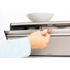 Brabantia Rectangular Fall Front Bread Box | Brilliant Steel | Large Metal Front Opening Bread Store for Kitchen Countertop | Flat Top for Extra Storage, Magnet Closing Lid | Fits 2 Loaves(Matt Steel)