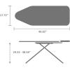 Brabantia Size B Ironing Board (49×15 in) 7 Height Options, Solid Steam Unit Rest Holder (Denim Black) Non-Slip Feet, Anti-Collapse Child Locks(Bubbles)