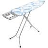 Brabantia Size B Ironing Board (49×15 in) 7 Height Options, Solid Steam Unit Rest Holder (Denim Black) Non-Slip Feet, Anti-Collapse Child Locks(Bubbles)