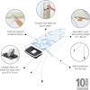 Brabantia Size B Ironing Board (49×15 in) 7 Height Options, Solid Steam Unit Rest Holder (Denim Black) Non-Slip Feet, Anti-Collapse Child Locks(Bubbles)