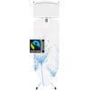 Brabantia Size B Ironing Board (49×15 in) 7 Height Options, Solid Steam Unit Rest Holder (Denim Black) Non-Slip Feet, Anti-Collapse Child Locks(Cotton Flower)