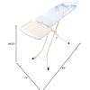 Brabantia Size B Ironing Board (49×15 in) 7 Height Options, Solid Steam Unit Rest Holder (Denim Black) Non-Slip Feet, Anti-Collapse Child Locks(Cotton Flower)