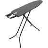 Brabantia Size B Ironing Board (49×15 in) 7 Height Options, Solid Steam Unit Rest Holder (Denim Black) Non-Slip Feet, Anti-Collapse Child Locks(Denim Black)