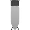 Brabantia Size B Ironing Board (49×15 in) 7 Height Options, Solid Steam Unit Rest Holder (Denim Black) Non-Slip Feet, Anti-Collapse Child Locks(Metalized)