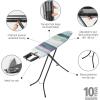 Brabantia Size B Ironing Board (49×15 in) 7 Height Options, Solid Steam Unit Rest Holder (Denim Black) Non-Slip Feet, Anti-Collapse Child Locks(Morning Breeze)