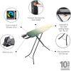 Brabantia Size B Ironing Board (49×15 in) 7 Height Options, Solid Steam Unit Rest Holder (Denim Black) Non-Slip Feet, Anti-Collapse Child Locks(New Dawn)