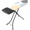 Brabantia Size B Ironing Board (49×15 in) 7 Height Options, Solid Steam Unit Rest Holder (Denim Black) Non-Slip Feet, Anti-Collapse Child Locks(Spring Bubbles)