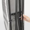 Brabantia Size B Ironing Board (49×15 in) 7 Height Options, Solid Steam Unit Rest Holder (Denim Black) Non-Slip Feet, Anti-Collapse Child Locks(Titan Oval)