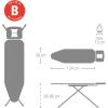 Brabantia Size D (53 x 18 in) Replacement Ironing Board Cover with Thick Foam & Felt Padding (Denim Black) Easy-Fit, 100% Cotton(Denim Blue)