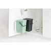 Brabantia Sort & Go Kitchen Countertop Food Scraps Compost Bin | XS / 1.6 Gal / 6L | Light Gray | Removable Stay-Open Lid, Carry Handle, Easy-Clean Recycling Box | Wall-Mounting Bracket Included(Gray / Jade Green)