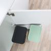 Brabantia Sort & Go Kitchen Countertop Food Scraps Compost Bin | XS / 1.6 Gal / 6L | Light Gray | Removable Stay-Open Lid, Carry Handle, Easy-Clean Recycling Box | Wall-Mounting Bracket Included(Gray / Jade Green)