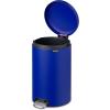 Brabantia Step-On XS Trash Can | Metallic Gold | 0.8 Gallon / 3L | Bathroom, Bedroom, Office Trash Can with Light Pedal Opening, Handle & Removable Inner Bucket | 6.6 x 9.3 x 10.4 | + Trash Bags(Mineral Powerful Blue)