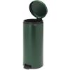 Brabantia Step-On XS Trash Can | Metallic Gold | 0.8 Gallon / 3L | Bathroom, Bedroom, Office Trash Can with Light Pedal Opening, Handle & Removable Inner Bucket | 6.6 x 9.3 x 10.4 | + Trash Bags(Pine Green)