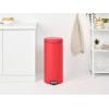Brabantia Step-On XS Trash Can | Metallic Gold | 0.8 Gallon / 3L | Bathroom, Bedroom, Office Trash Can with Light Pedal Opening, Handle & Removable Inner Bucket | 6.6 x 9.3 x 10.4 | + Trash Bags(Mineral Red)