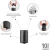 Brabantia Step-On XS Trash Can | Metallic Gold | 0.8 Gallon / 3L | Bathroom, Bedroom, Office Trash Can with Light Pedal Opening, Handle & Removable Inner Bucket | 6.6 x 9.3 x 10.4 | + Trash Bags(Confident Gray)