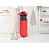 Brabantia Step-On XS Trash Can | Metallic Gold | 0.8 Gallon / 3L | Bathroom, Bedroom, Office Trash Can with Light Pedal Opening, Handle & Removable Inner Bucket | 6.6 x 9.3 x 10.4 | + Trash Bags(Mineral Red)