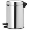Brabantia Step-On XS Trash Can | Metallic Gold | 0.8 Gallon / 3L | Bathroom, Bedroom, Office Trash Can with Light Pedal Opening, Handle & Removable Inner Bucket | 6.6 x 9.3 x 10.4 | + Trash Bags(Brilliant Steel)