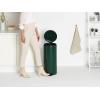 Brabantia Step-On XS Trash Can | Metallic Gold | 0.8 Gallon / 3L | Bathroom, Bedroom, Office Trash Can with Light Pedal Opening, Handle & Removable Inner Bucket | 6.6 x 9.3 x 10.4 | + Trash Bags(Pine Green)