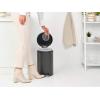 Brabantia Step-On XS Trash Can | Metallic Gold | 0.8 Gallon / 3L | Bathroom, Bedroom, Office Trash Can with Light Pedal Opening, Handle & Removable Inner Bucket | 6.6 x 9.3 x 10.4 | + Trash Bags(Mineral Infinite Gray)