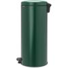 Brabantia Step-On XS Trash Can | Metallic Gold | 0.8 Gallon / 3L | Bathroom, Bedroom, Office Trash Can with Light Pedal Opening, Handle & Removable Inner Bucket | 6.6 x 9.3 x 10.4 | + Trash Bags(Pine Green)