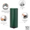 Brabantia Step-On XS Trash Can | Metallic Gold | 0.8 Gallon / 3L | Bathroom, Bedroom, Office Trash Can with Light Pedal Opening, Handle & Removable Inner Bucket | 6.6 x 9.3 x 10.4 | + Trash Bags(Pine Green)