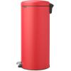 Brabantia Step-On XS Trash Can | Metallic Gold | 0.8 Gallon / 3L | Bathroom, Bedroom, Office Trash Can with Light Pedal Opening, Handle & Removable Inner Bucket | 6.6 x 9.3 x 10.4 | + Trash Bags(Mineral Red)