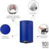 Brabantia Step-On XS Trash Can | Metallic Gold | 0.8 Gallon / 3L | Bathroom, Bedroom, Office Trash Can with Light Pedal Opening, Handle & Removable Inner Bucket | 6.6 x 9.3 x 10.4 | + Trash Bags(Mineral Powerful Blue)