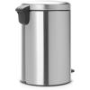 Brabantia Step-On XS Trash Can | Metallic Gold | 0.8 Gallon / 3L | Bathroom, Bedroom, Office Trash Can with Light Pedal Opening, Handle & Removable Inner Bucket | 6.6 x 9.3 x 10.4 | + Trash Bags(Matt Steel)