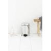 Brabantia Step-On XS Trash Can | Metallic Gold | 0.8 Gallon / 3L | Bathroom, Bedroom, Office Trash Can with Light Pedal Opening, Handle & Removable Inner Bucket | 6.6 x 9.3 x 10.4 | + Trash Bags(Brilliant Steel)