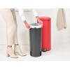Brabantia Step-On XS Trash Can | Metallic Gold | 0.8 Gallon / 3L | Bathroom, Bedroom, Office Trash Can with Light Pedal Opening, Handle & Removable Inner Bucket | 6.6 x 9.3 x 10.4 | + Trash Bags(Mineral Red)