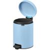 Brabantia Step-On XS Trash Can | Metallic Gold | 0.8 Gallon / 3L | Bathroom, Bedroom, Office Trash Can with Light Pedal Opening, Handle & Removable Inner Bucket | 6.6 x 9.3 x 10.4 | + Trash Bags(Dreamy Blue)