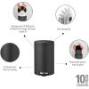 Brabantia Step-On XS Trash Can | Metallic Gold | 0.8 Gallon / 3L | Bathroom, Bedroom, Office Trash Can with Light Pedal Opening, Handle & Removable Inner Bucket | 6.6 x 9.3 x 10.4 | + Trash Bags(Mineral Infinite Gray)