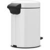 Brabantia Step-On XS Trash Can | Metallic Gold | 0.8 Gallon / 3L | Bathroom, Bedroom, Office Trash Can with Light Pedal Opening, Handle & Removable Inner Bucket | 6.6 x 9.3 x 10.4 | + Trash Bags(White)