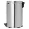 Brabantia Step-On XS Trash Can | Metallic Gold | 0.8 Gallon / 3L | Bathroom, Bedroom, Office Trash Can with Light Pedal Opening, Handle & Removable Inner Bucket | 6.6 x 9.3 x 10.4 | + Trash Bags(Matt Steel)