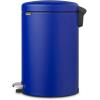 Brabantia Step-On XS Trash Can | Metallic Gold | 0.8 Gallon / 3L | Bathroom, Bedroom, Office Trash Can with Light Pedal Opening, Handle & Removable Inner Bucket | 6.6 x 9.3 x 10.4 | + Trash Bags(Mineral Powerful Blue)