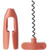 Brabantia Tasty+ Wine Bottle Opener Corkscrew (Dark Gray) Easy To Use, Safe Enclosed Spiral, Extra Large Turning Handle(Terracotta Pink)