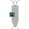 Brabantia – Ironing Board B – Solid Steam Iron Rest – Adjustable Height – Non-Slip Rubber Feet – 100% Fairtrade Cotton Cover with Foam Padding – Foldable – Metallized – Size B (49 x 15 in)(Metallized)