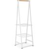 Brabantia – Linn Clothes Rack, Compact – Free Standing Clothing Rail – Clothes Storage – Hang, Air, or Dry Clothes – Sturdy Steel Frame & Bamboo Rod – 19 x 13 x 67 inches – Black(White)