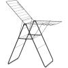 Brabantia HangOn Clothes Drying Rack | 67ft (20m) | Matt Black | Large Indoor Clothes Airer Laundry Stand with 2 Fold-Out Wings & Hanger Hooks, Folds Flat | Fits 2 Full Loads(Matt Black)