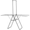 Brabantia HangOn Clothes Drying Rack with Garment Rail | 82ft (25m) | White | Large Indoor Clothes Airer Laundry Stand with 2 Fold-Out Wings & Hanger Hooks, Folds Flat | Fits 3 Full Loads(Matt Black)