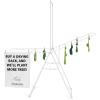 Brabantia HangOn Clothes Drying Rack with Garment Rail | 82ft (25m) | White | Large Indoor Clothes Airer Laundry Stand with 2 Fold-Out Wings & Hanger Hooks, Folds Flat | Fits 3 Full Loads(Fresh White)