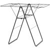 Brabantia HangOn Compact Clothes Drying Rack | 49ft (15m) | Matt Black | Small Indoor Clothes Airer Laundry Stand with 2 Fold-Out Wings & Hanger Hooks, Folds Flat, Ideal for Condos | Fits Full Load(02) matte black 15M)