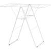 Brabantia HangOn Compact Clothes Drying Rack | 49ft (15m) | White | Small Indoor Clothes Airer Laundry Stand with 2 Fold-Out Wings & Hanger Hooks, Folds Flat, Ideal for Condos | Fits Full Load(Fresh White)