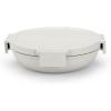 Brabantia Make & Take Breakfast Bowl with Removable Clear Compartment for Toppings (Jade Green) 100% Leakproof, Microwave & Freezer Safe, Oats, Fruit, Cereal Container (17 fl oz)(Light Grey)